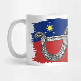 Philippine Flag Tribal line Art / Baybayin word MA Mug